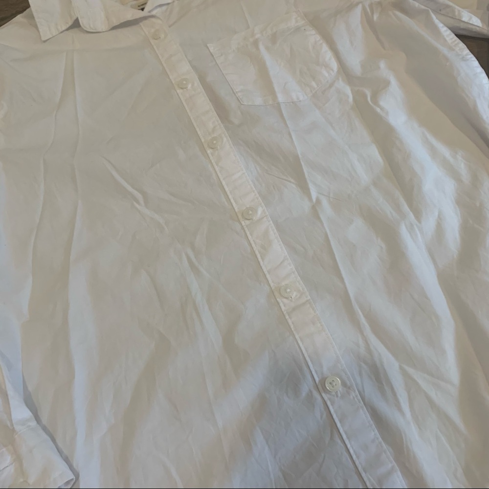 Universal Thread White Button Down Work Blouse Top - image 3